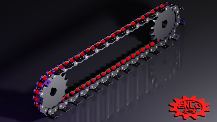 CORRENTE COM ABA A1 2X2 - ROLLER CHAIN 