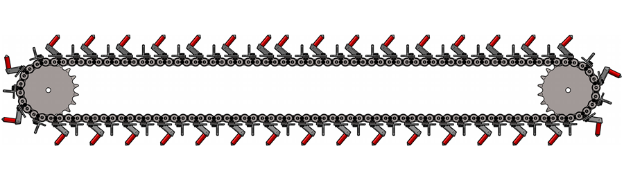 CORRENTE PARA VALETADEIRA DE SOLO COM ADITAMENTO ESPECIAL K1 - Corrente para valetadeira Bobcat / Corrente para valetadeira motorizada / Corrente para valetadeira manual / Corrente para valetadeira vm 665 / Corrente para valetadeira rt 200 / Corrente para